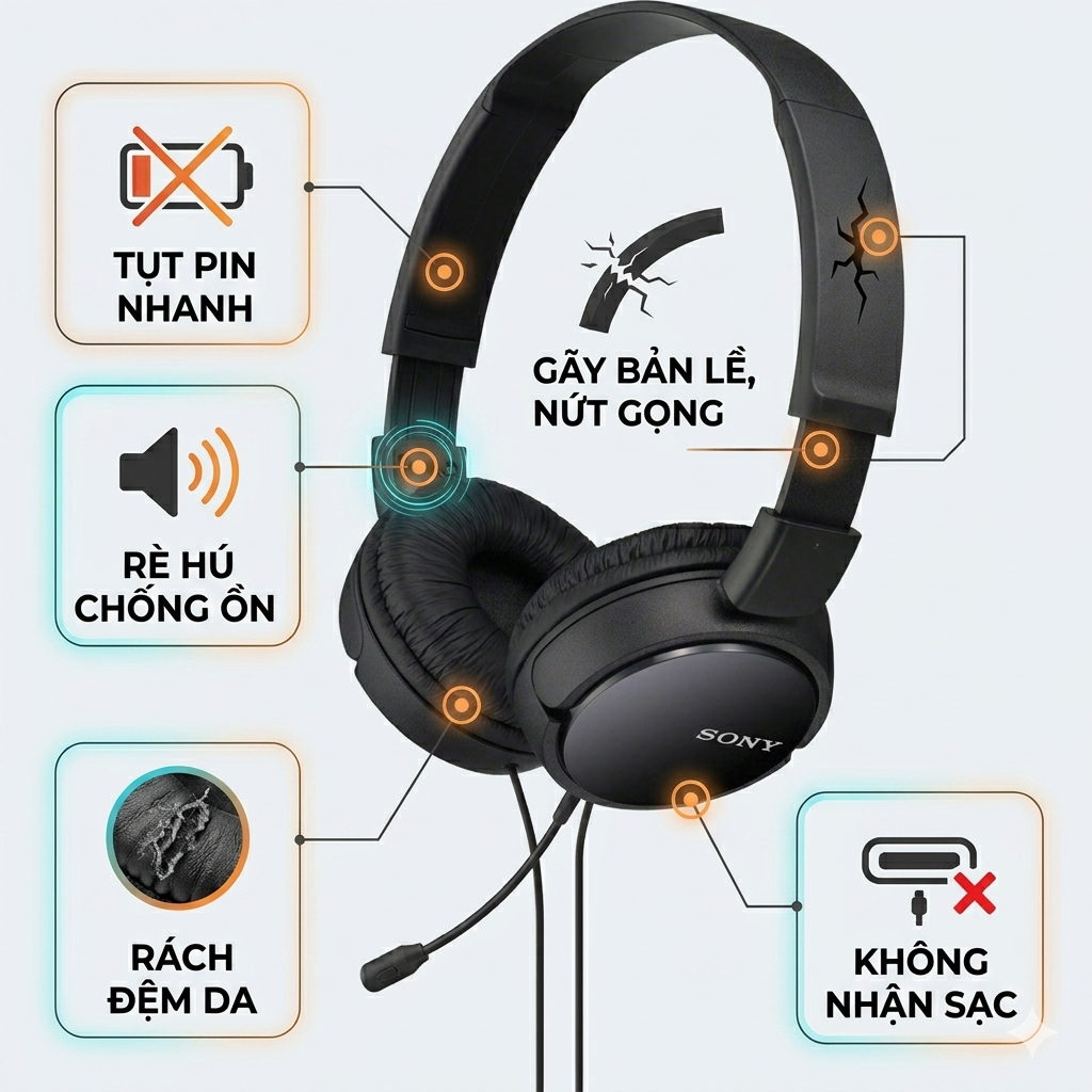 loi-chai-pin-tai-nghe-sony Sửa tai nghe sony