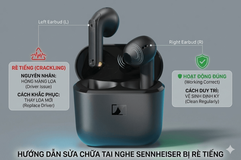 Sửa Tai Nghe Sennheiser Bị Rè Tiếng: Nguyên Nhân Và Cách Khắc Phục Hiệu Quả