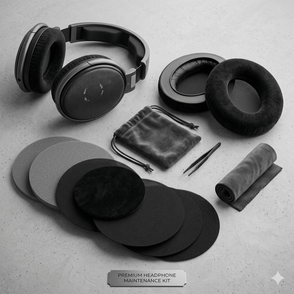 Bộ phụ kiện đệm tai và mút lót thay thế cho tai nghe chụp tai Sennheiser