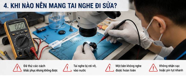 Cách vệ sinh tai nghe bị bám bụi bẩn tránh bị hỏng Tác hại khi tai nghe bị bám bụi bẩn lâu ngày và lưu ý khi mang đi sửa tai nghe bluetooth